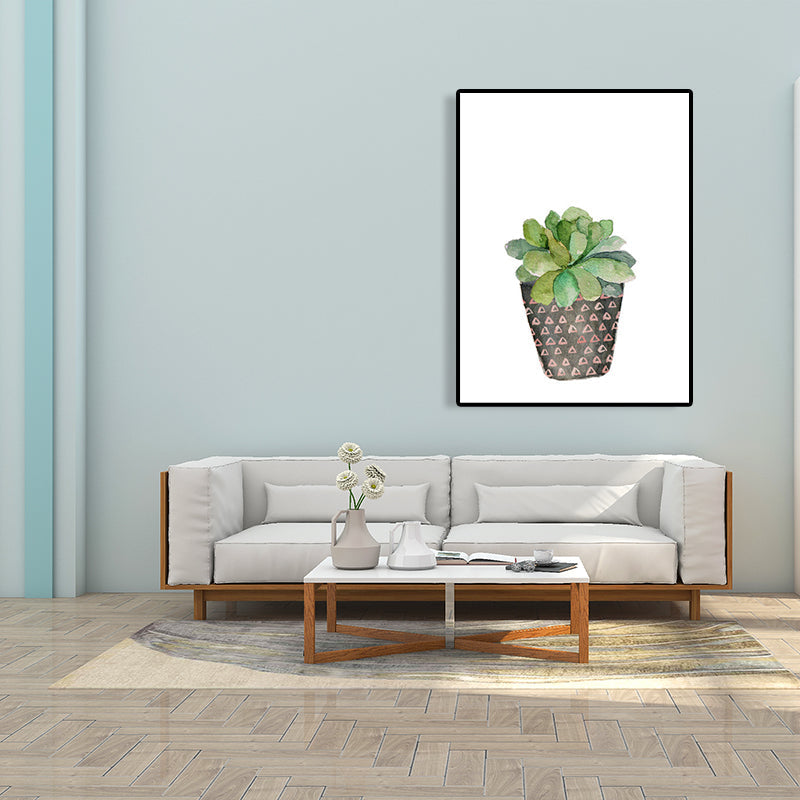 BowLift | Tropical Wall Art Print Pastel Color Bonsai Painting Canvas for Living Room, Textured