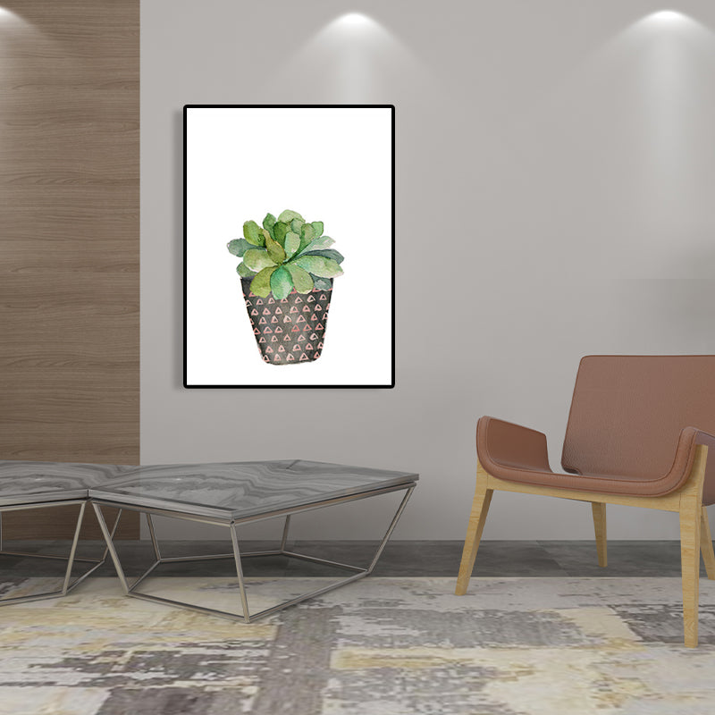 BowLift | Tropical Wall Art Print Pastel Color Bonsai Painting Canvas for Living Room, Textured