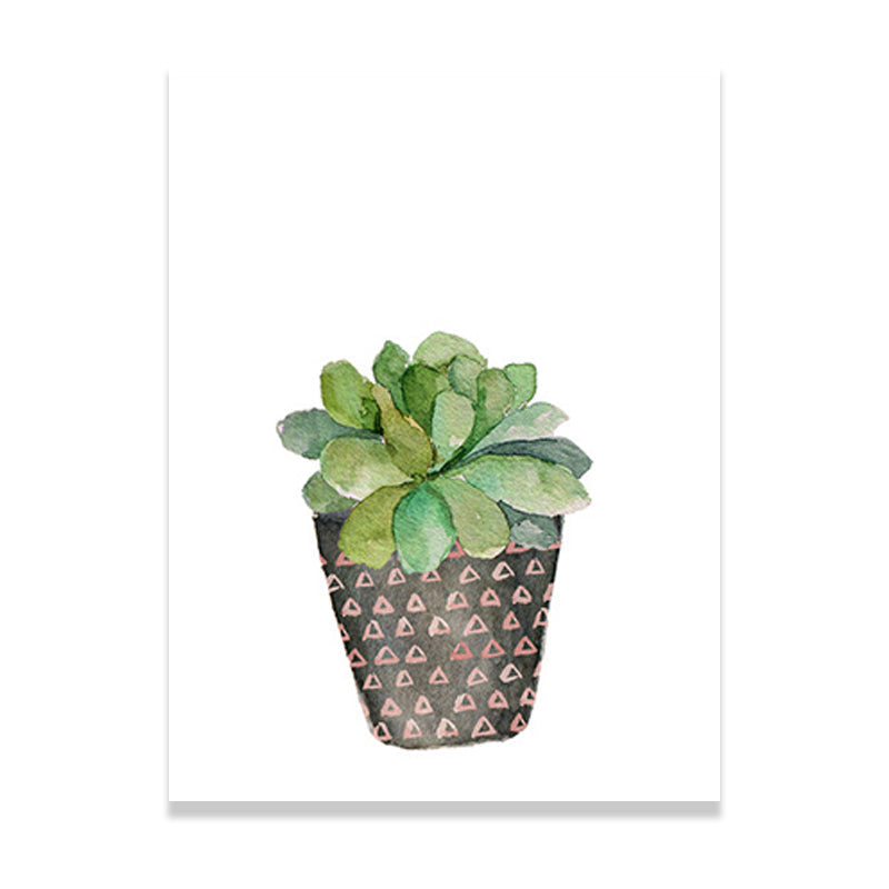 BowLift | Tropical Wall Art Print Pastel Color Bonsai Painting Canvas for Living Room, Textured