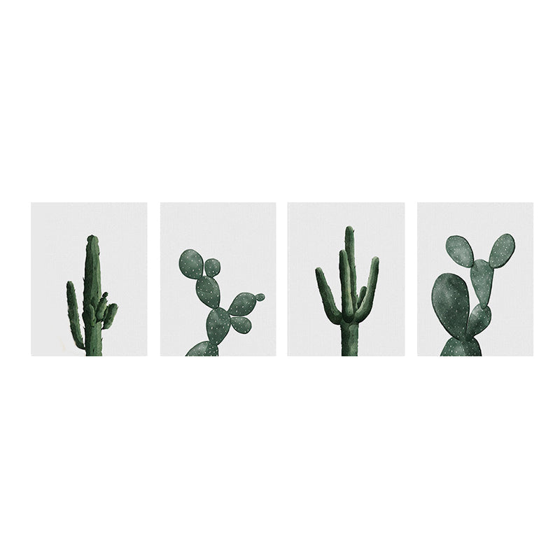 BowLift | Tropical Plant Cactus Wall Decoration Green Texture Surface Canvas Print for Living Room