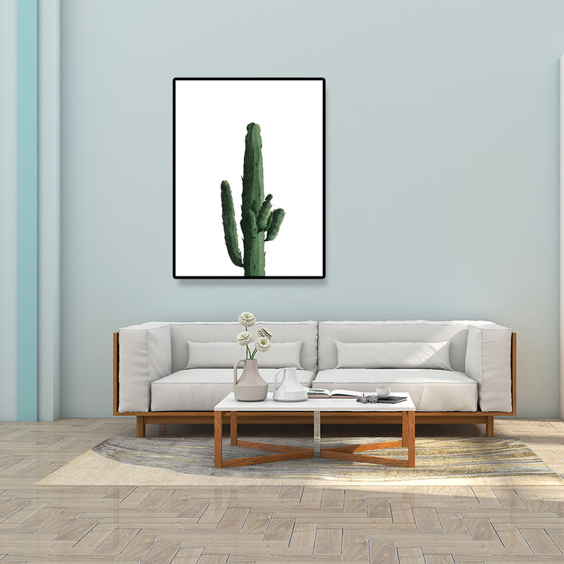 BowLift | Tropical Plant Cactus Wall Decoration Green Texture Surface Canvas Print for Living Room