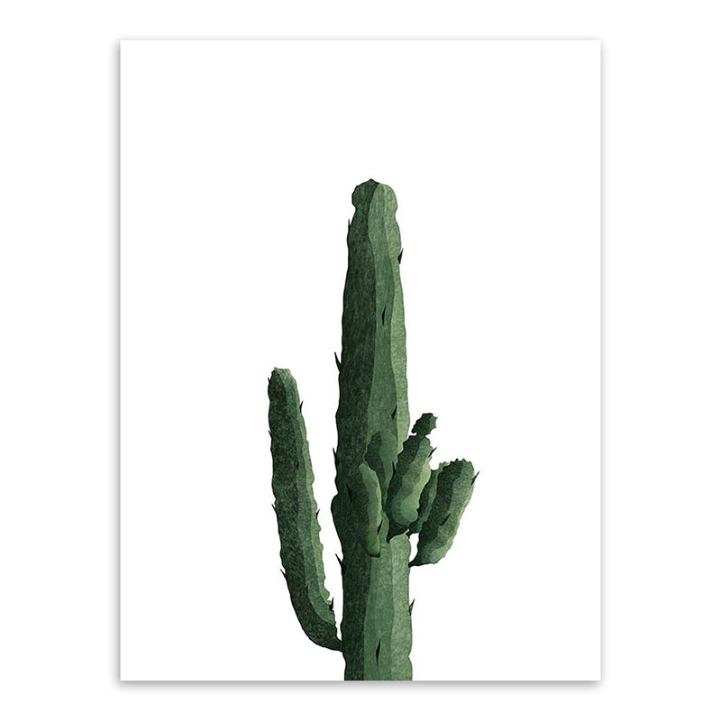 BowLift | Tropical Plant Cactus Wall Decoration Green Texture Surface Canvas Print for Living Room