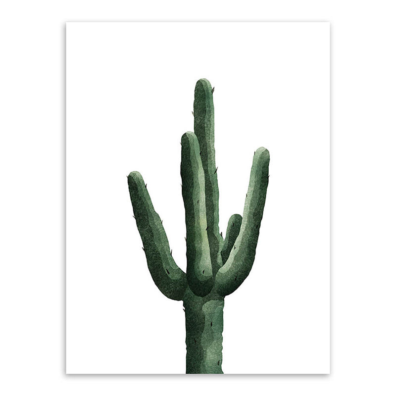 BowLift | Tropical Plant Cactus Wall Decoration Green Texture Surface Canvas Print for Living Room