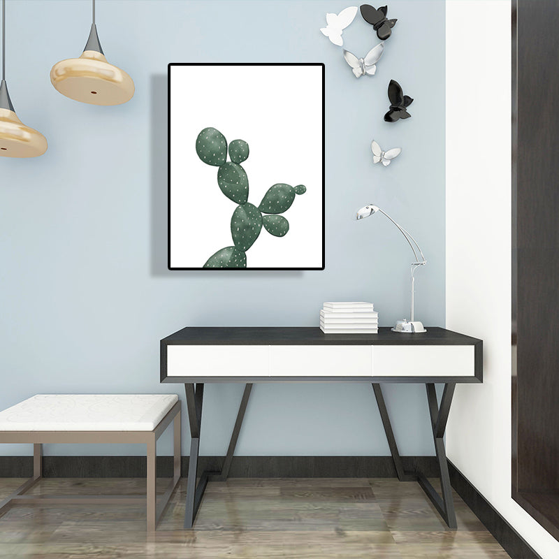 BowLift | Tropical Plant Cactus Wall Decoration Green Texture Surface Canvas Print for Living Room