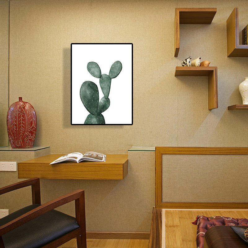 BowLift | Tropical Plant Cactus Wall Decoration Green Texture Surface Canvas Print for Living Room