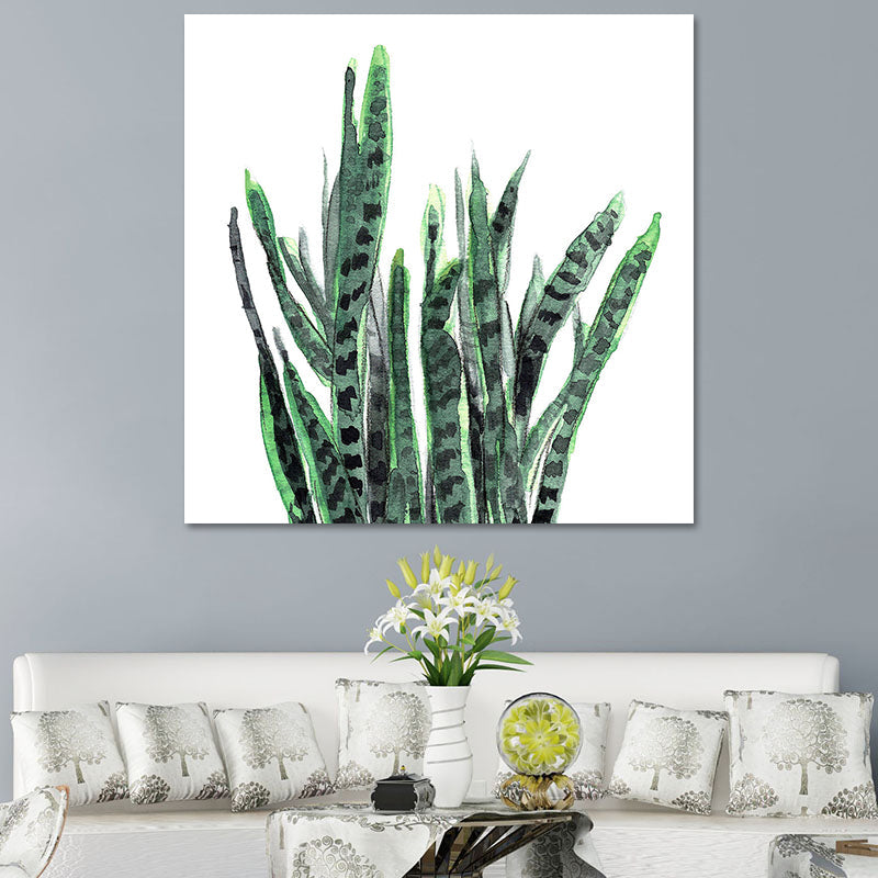 BowLift | Stylish tropical leaf art print for bedroom Botanical wall decoration in green