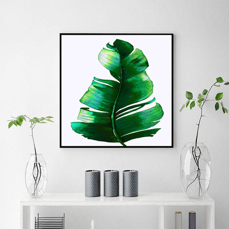 BowLift | Stylish tropical leaf art print for bedroom Botanical wall decoration in green