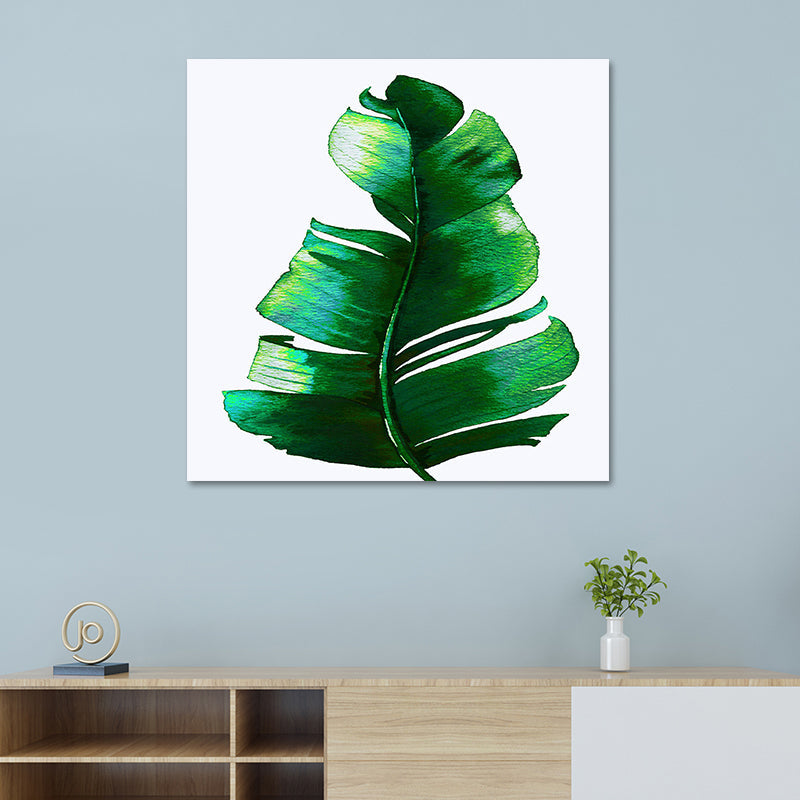 BowLift | Stylish tropical leaf art print for bedroom Botanical wall decoration in green
