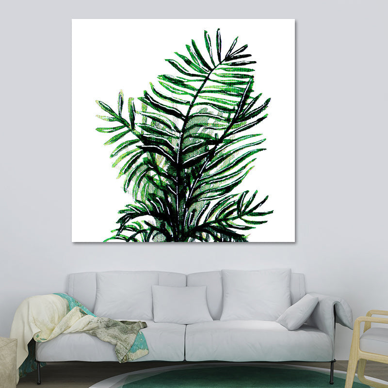 BowLift | Stylish tropical leaf art print for bedroom Botanical wall decoration in green