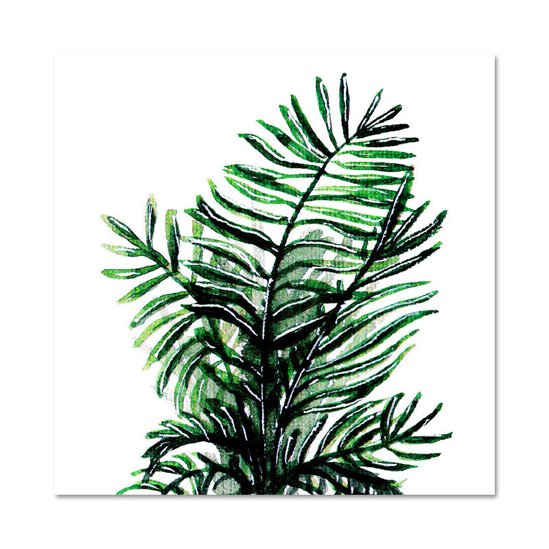 BowLift | Stylish tropical leaf art print for bedroom Botanical wall decoration in green