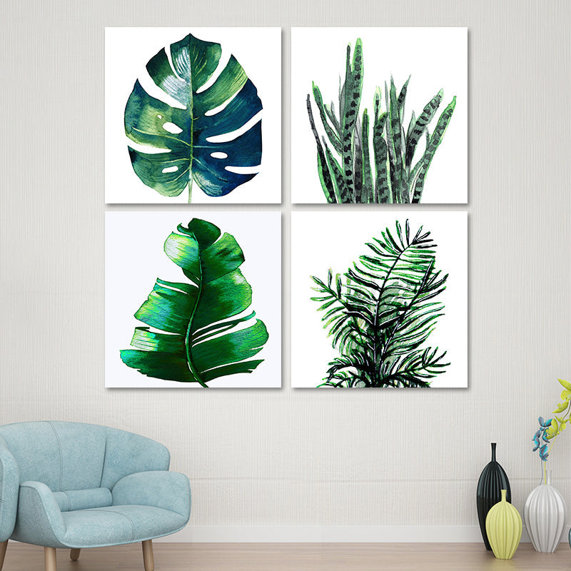 BowLift | Stylish tropical leaf art print for bedroom Botanical wall decoration in green