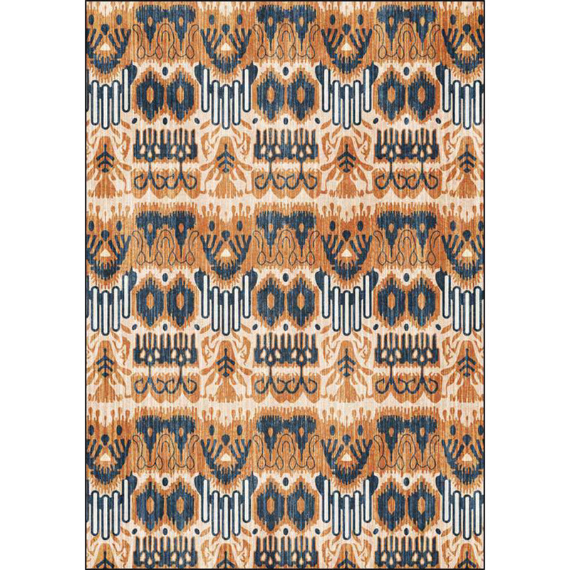 BowLift | Yellow Bedroom Rug Southwest Tribal Pattern Area Rug Polyester Non-slip Stain Resistant Rug