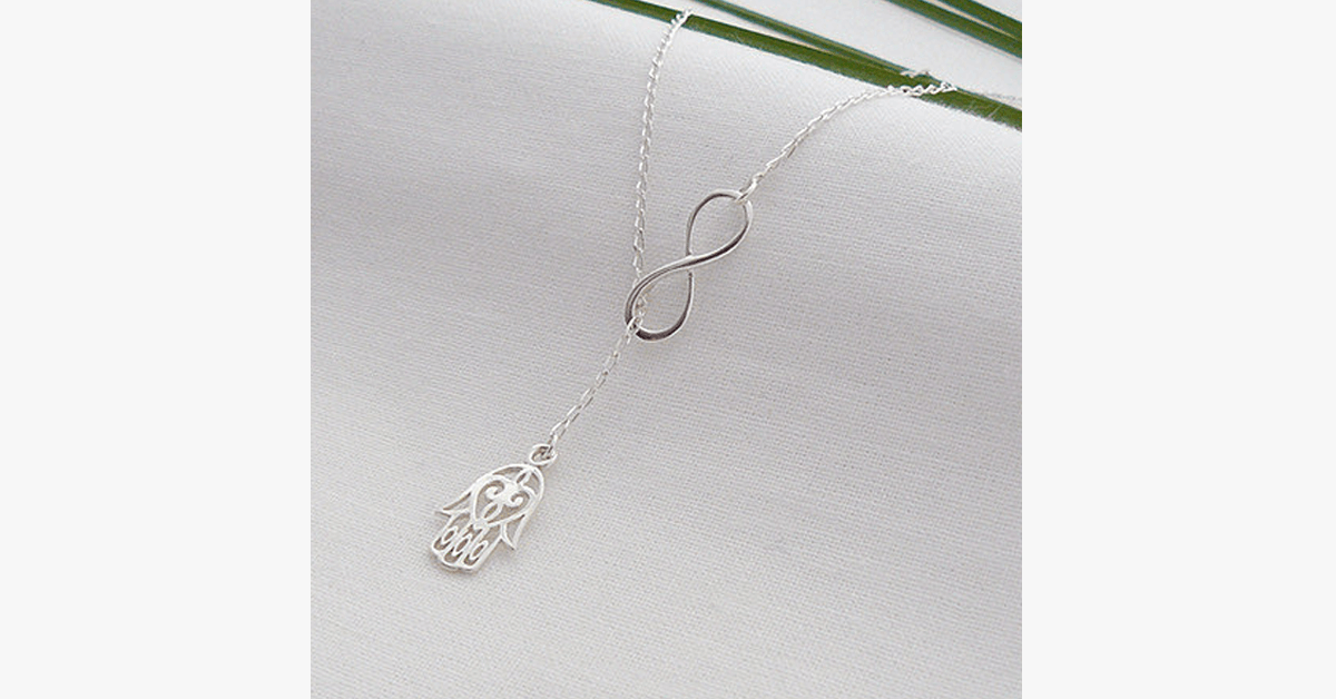BowLift | Infinite Happiness Pendant Necklace in Silver Color - Gives a fashionable and unique look