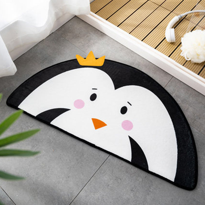 BowLift | Children Children's Room Irregular Rug in Pink and Orange Animals Tiger Lion Rabbit Print Rug Polyester Stain-resistant Area Rug