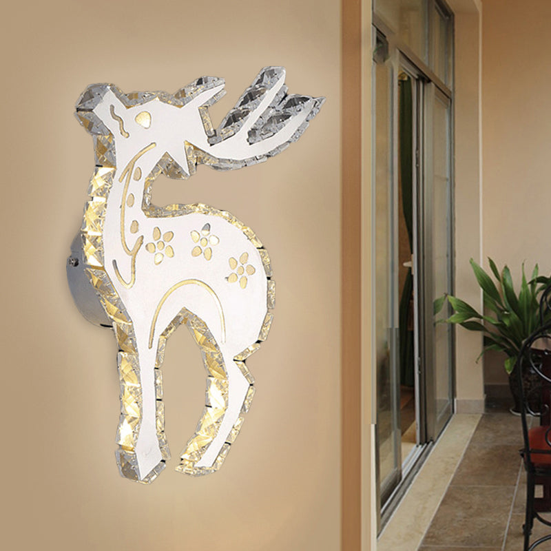 BowLift | White LED Moose Wall Lighting System Modern Crystal Block Ceiling Wall Light in Warm/White Light