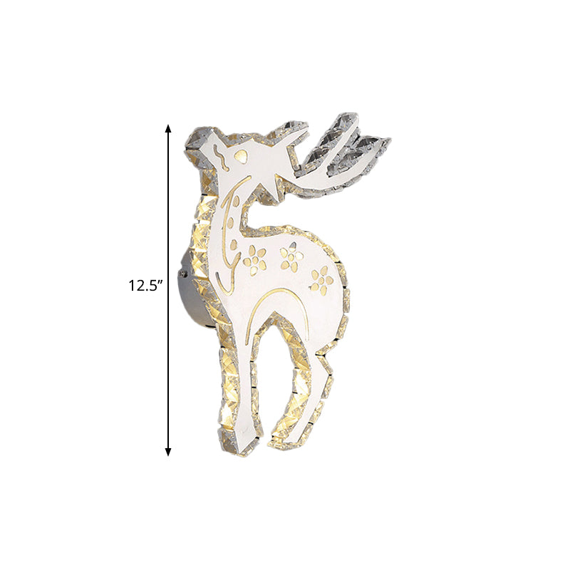 BowLift | White LED Moose Wall Lighting System Modern Crystal Block Ceiling Wall Light in Warm/White Light