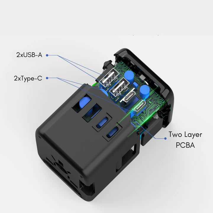 BowLift | Universal 100V-220V Smart Travel Adapter Voltage Converter
