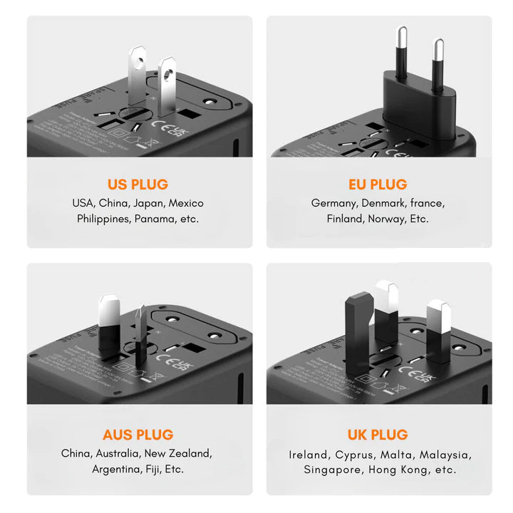 BowLift | Universal 100V-220V Smart Travel Adapter Voltage Converter