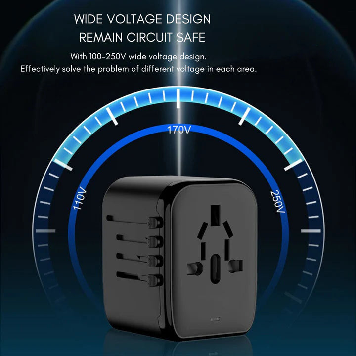 BowLift | Universal 100V-220V Smart Travel Adapter Voltage Converter