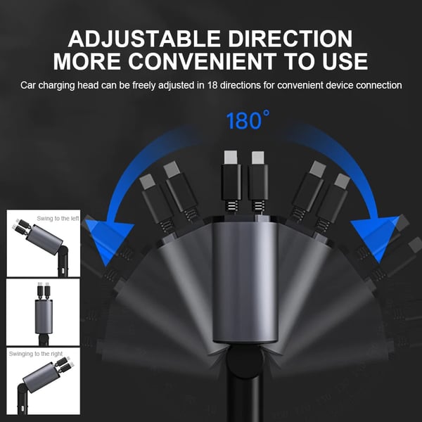 BowLift | Fast charging retractable car charger (compatible with all cars and all phones)