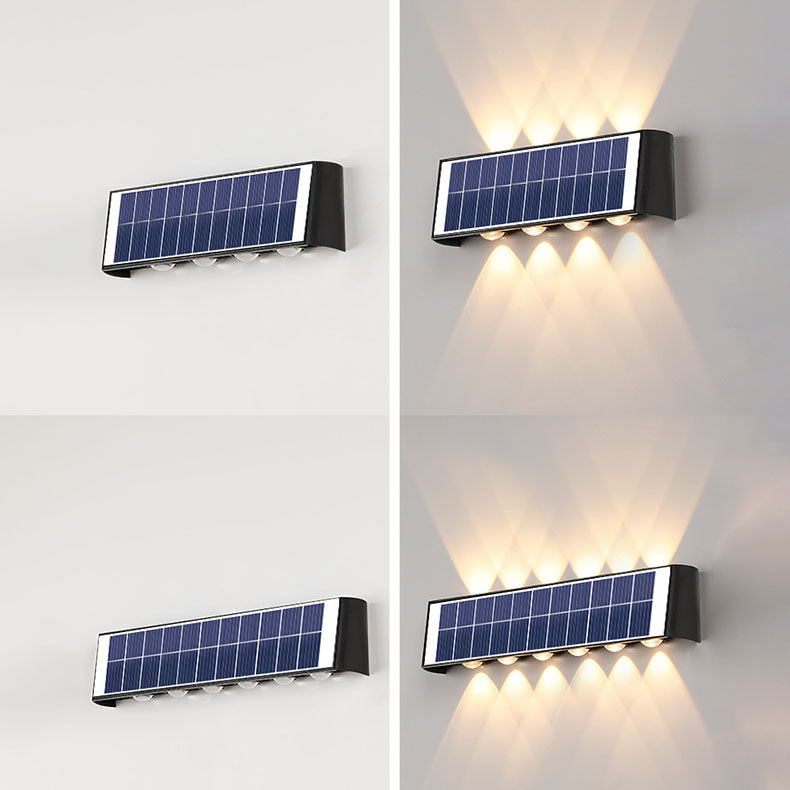 BowLift | Modern Simplicity Solar Waterproof Rectangular ABS PMMA LED Wall Light Lamp For Outdoor Patio