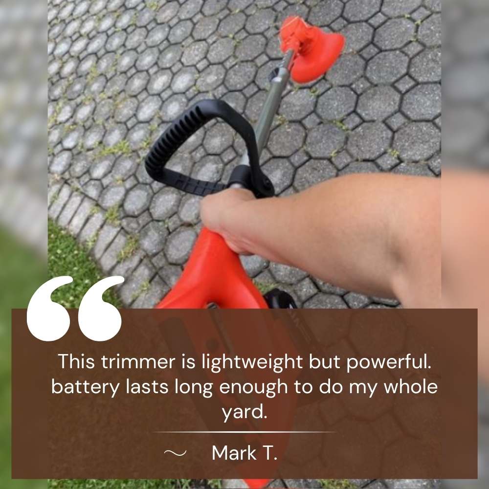 BowLift | Cordless Grass Trimmer with Adjustable Cutting Width for Lawn Care & Garden Maintenance