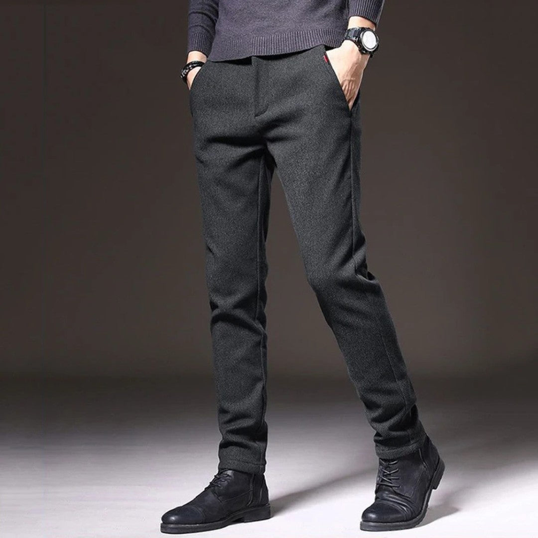 Tailored Cotton Blend Pants