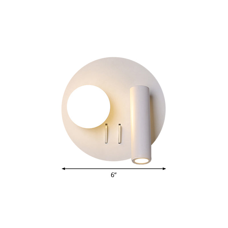 BowLift | Round Wall-Mounted Lamp Simplicity Acrylic LED White Surface Wall Lamp with Downlight Design in Warm/White Light