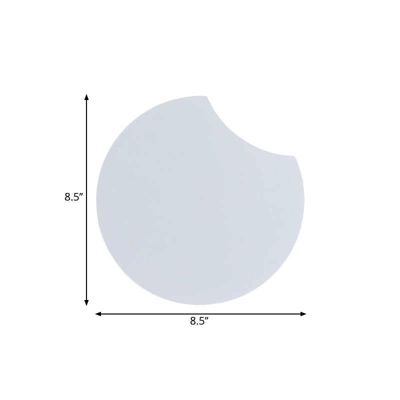 BowLift | Acrylic Round Wall Mount Light Modernist LED Wall White Lighting Fixture in Warm/White Light, 8.5"/12" B