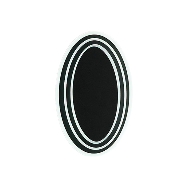 BowLift | Black/White Round Rotatable Wall Mount Lighting Modernist LED Acrylic Wall Light Fixture in Warm/White Light