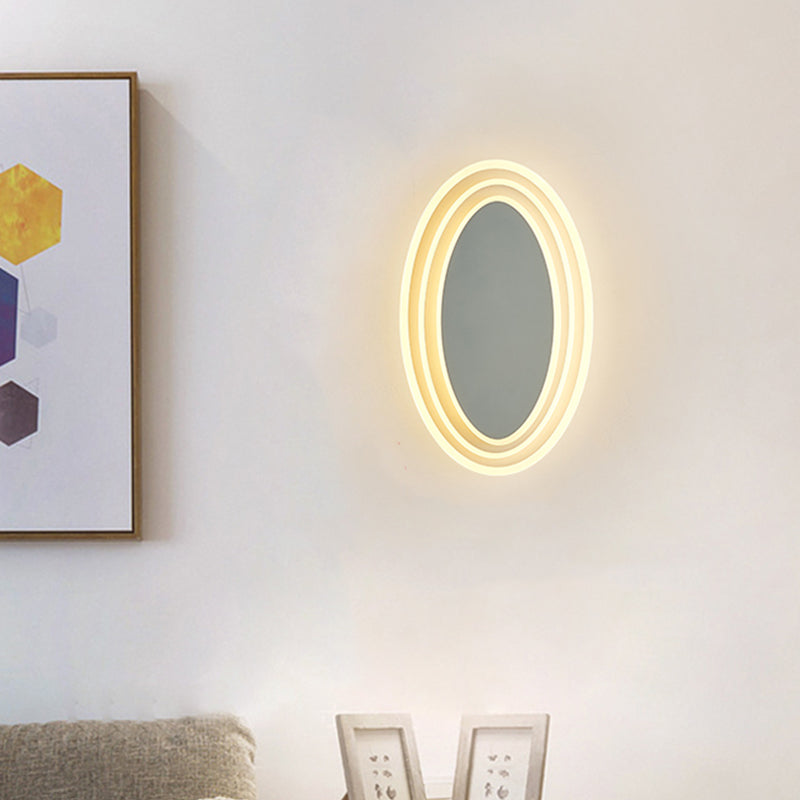 BowLift | Black/White Round Rotatable Wall Mount Lighting Modernist LED Acrylic Wall Light Fixture in Warm/White Light