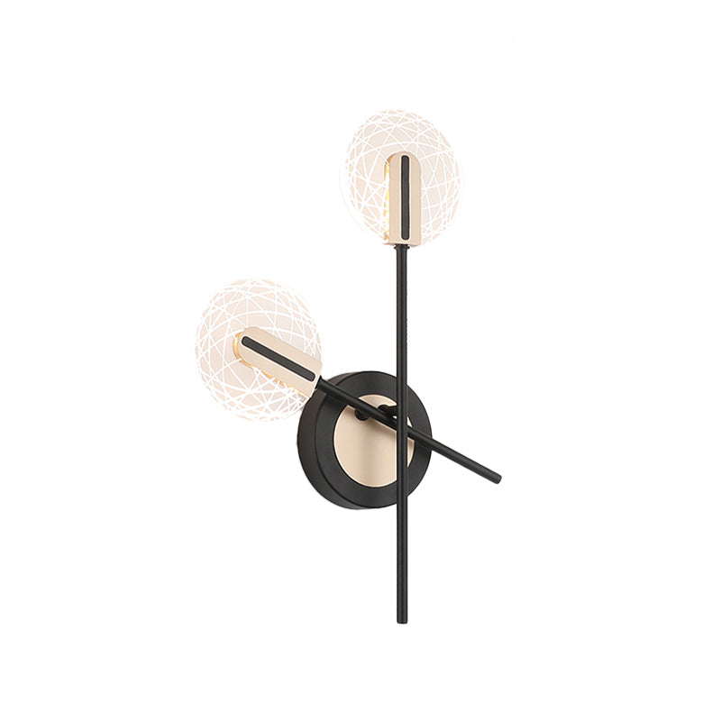 BowLift | Black Round Wall Light Fixture Modern LED Metal Wall Lamp Lighting in Warm/White Light