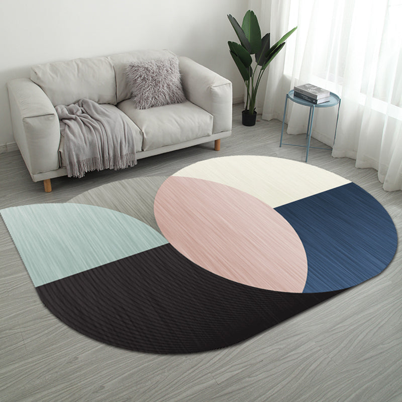 BowLift | Minimalist Irregular Novelty Carpet Multicolor Color Block Pattern Rug Polyester Pet-Friendly Area Rug for Home Decoration