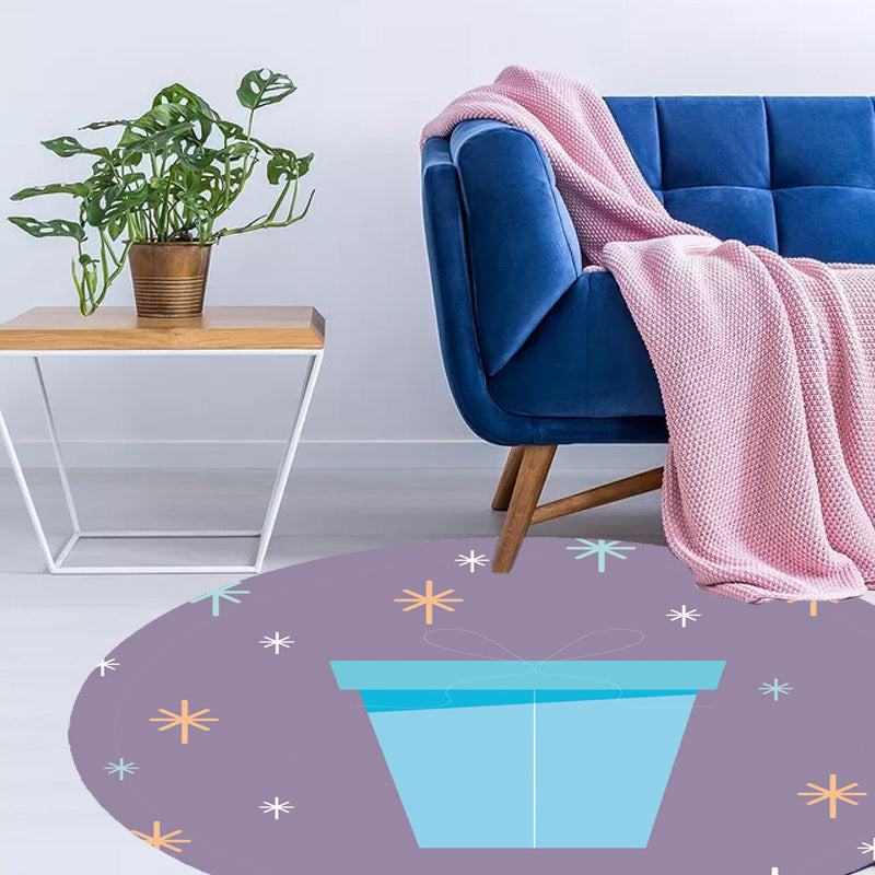 BowLift | Pink and Purple Children's Carpet Polyester Diamond and Sock Pattern Carpet Pet Friendly Washable Non-Slip Back Rug for Decoration