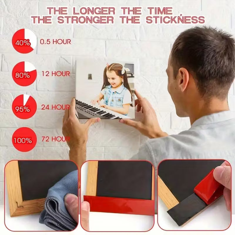 BowLift | Heavy-duty double-sided waterproof tape 16mm x 196.85in – Strong, residue-free adhesive for home & car