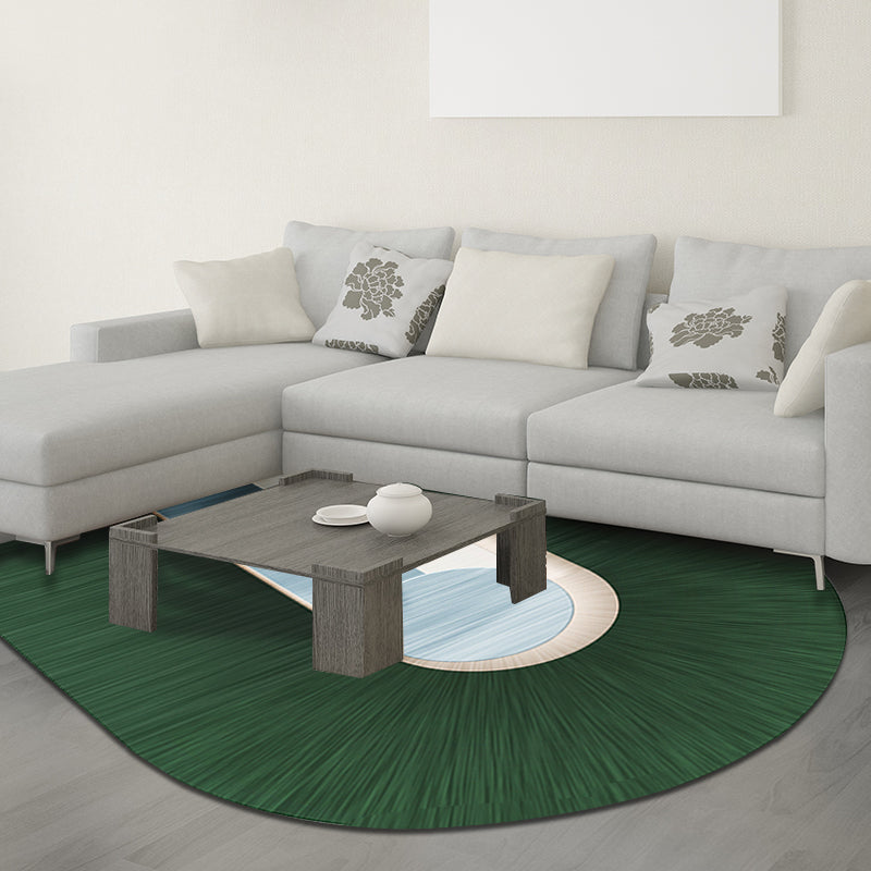 BowLift | Green Bedroom Carpet New Arrival Color Block Pattern Carpet Polyester Pet-Friendly Washable Carpet