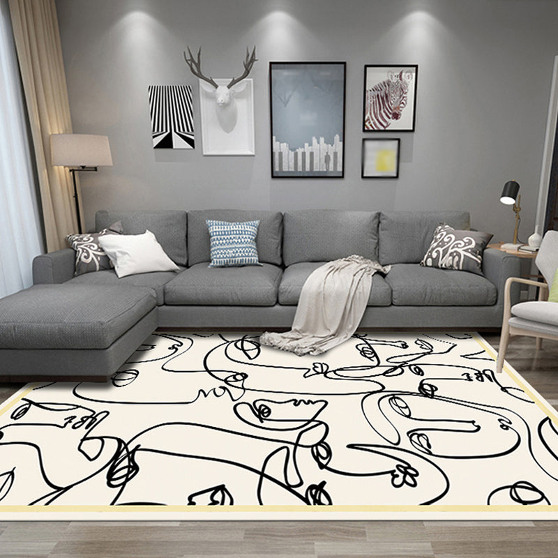 BowLift | Stylish Multicolor Contemporary Area Rug Polyester Figurative Pattern Rug Non-Slip Back Animal-Friendly Area Rug for Living Room