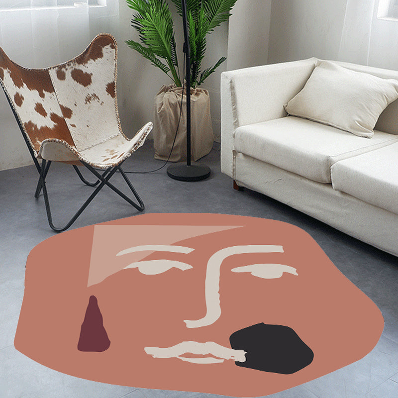 BowLift | Stylish Modern Carpet Red Character Pattern Carpet Non-Slip Backing Pet-Friendly Area Rug for Living Room