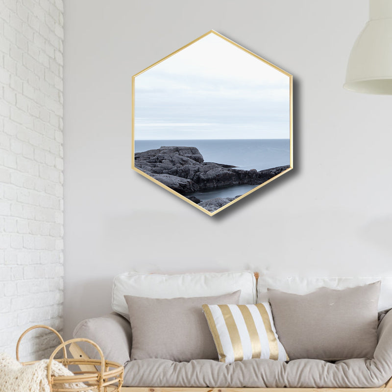 BowLift | Tropical Sea Landscape Canvas Print Bright Color Texture Wall Decoration for Living Room
