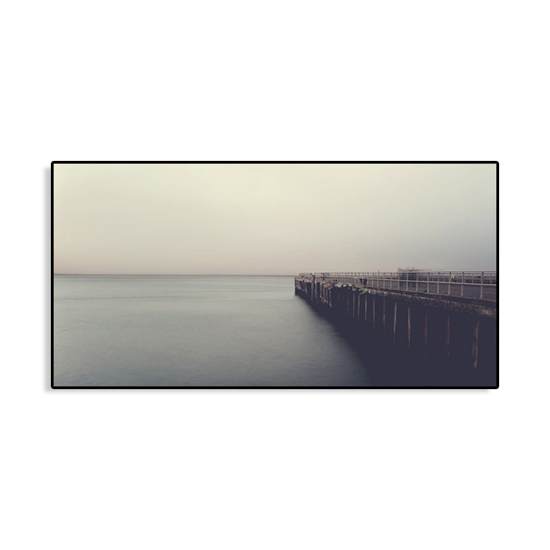 BowLift | Light Color Sea View Painting Texture Wall Decoration Print for Guest Accommodations, Multiple Sizes