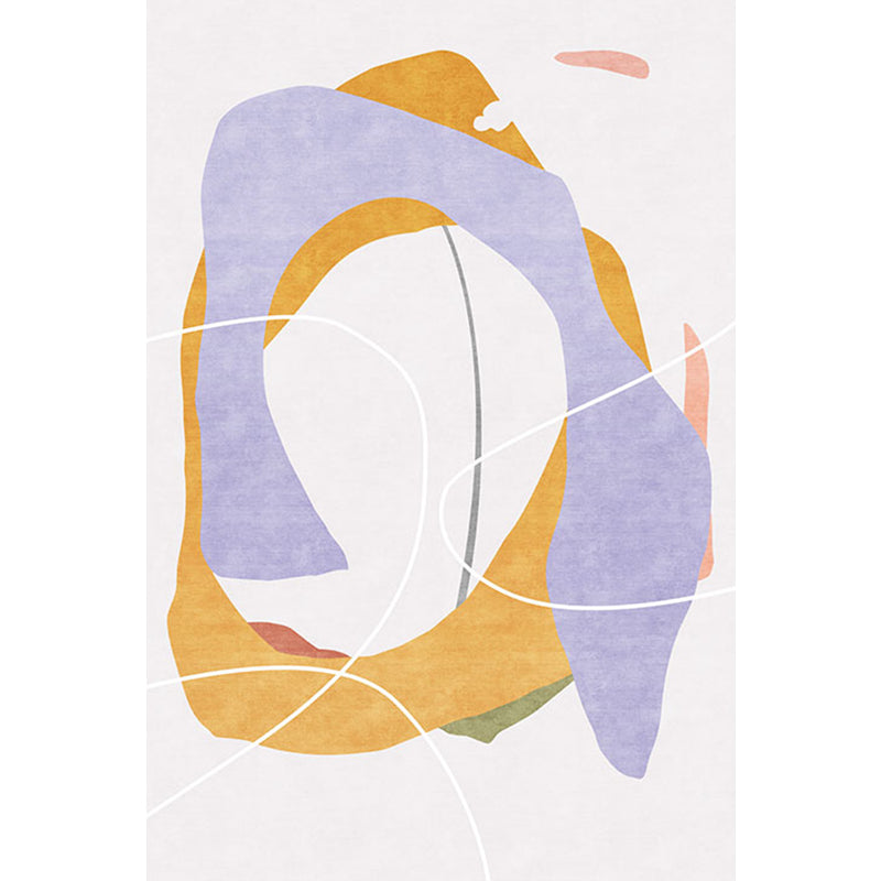 BowLift | Creative Multicolor Modernist Carpet Polyester Abstract Carpet Washable Pet-Friendly Non-Slip Rug for Living Room