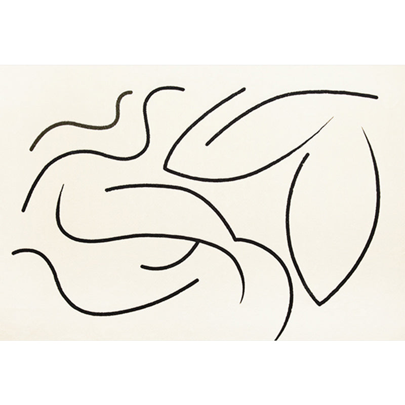 BowLift | Casual Beige Modernist Carpet Polyester Abstract Carpet Washable Pet-Friendly Non-Slip Carpet for the Living Room