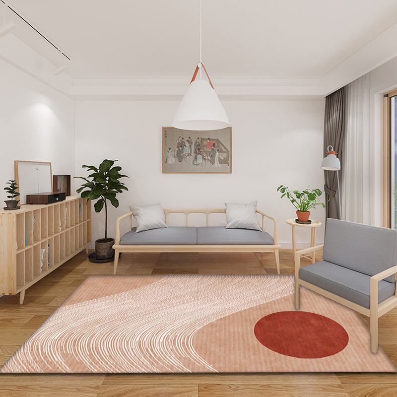 BowLift | Stylish Modernism Carpet Multicolor Swirl Stripes Pattern Carpet Pet-Friendly Non-Slip Washable Carpet for Decoration