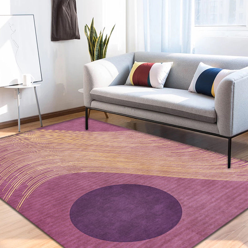 BowLift | Stylish Modernism Carpet Multicolor Swirl Stripes Pattern Carpet Pet-Friendly Non-Slip Washable Carpet for Decoration