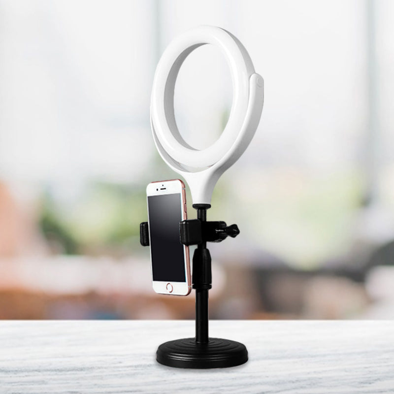 BowLift | White Rotatable Round Mirror Light Modernist LED Metallic Built-in Lighting with USB Port
