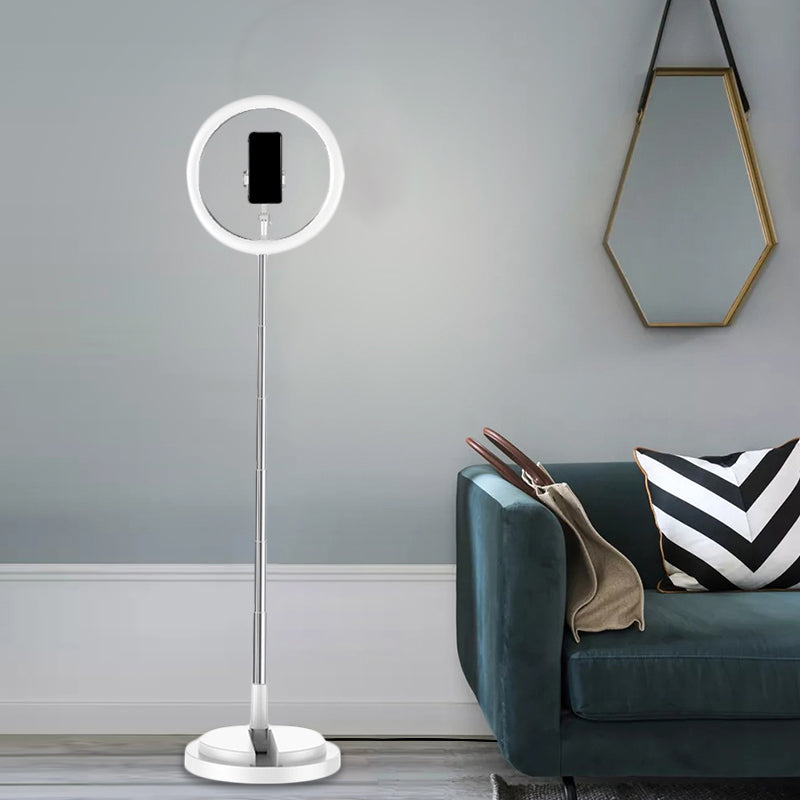 BowLift | Round Metal USB Makeup Lamp Minimalist Black/White/Pink LED Fill Light for Phone Stand
