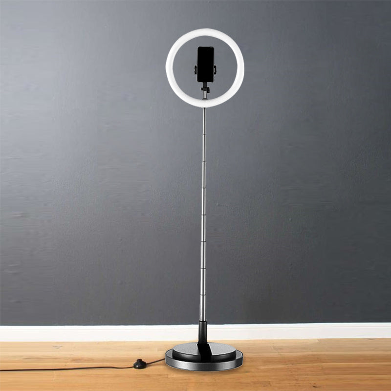 BowLift | Round Metal USB Makeup Lamp Minimalist Black/White/Pink LED Fill Light for Phone Stand