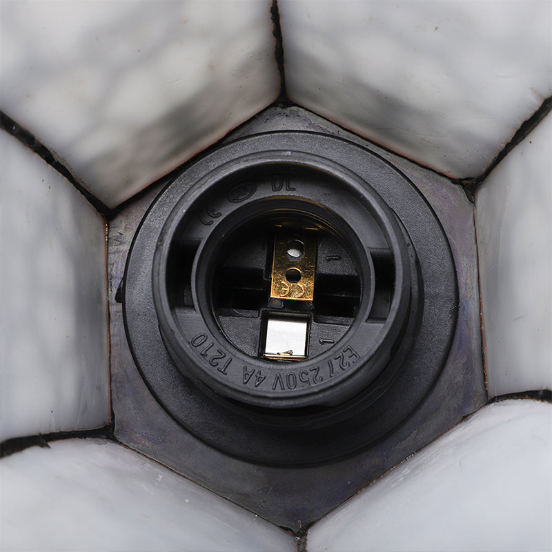 BowLift | Art Glass Bell Wall Lamp with Engraved Arm 1 Head Vintage Tiffany Wall Lamp in Black for Outdoor