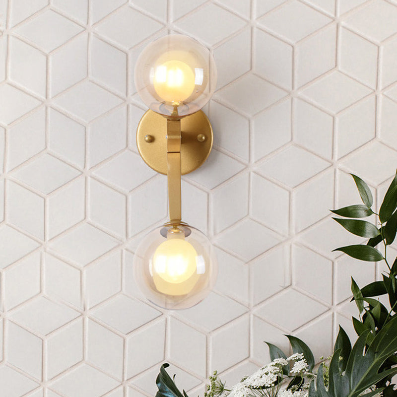 BowLift | Rotatable Tree Fork Wall Lights Ideas Modern Novelty Amber Glass 2 Bulbs Gold Wall Light Accessories