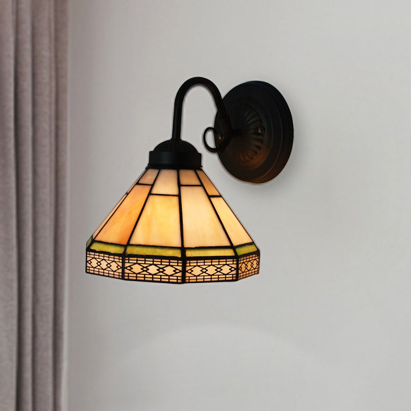 BowLift | Geometric Wall Lamp Lighting Traditional 1 Light Tempered Glass Wall Lamp for Dining Room